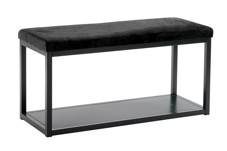 Filip Decorative Metal Pouf Bench Shoe Rack