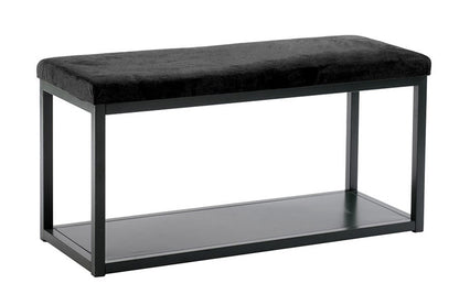 Filip Decorative Metal Pouf Bench Shoe Rack